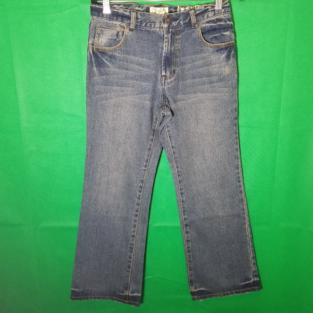 OP Jeans Youth 14 Bootcut Blue Baggy Fit Denim Wide Leg Skater Y2K Retro Vintage